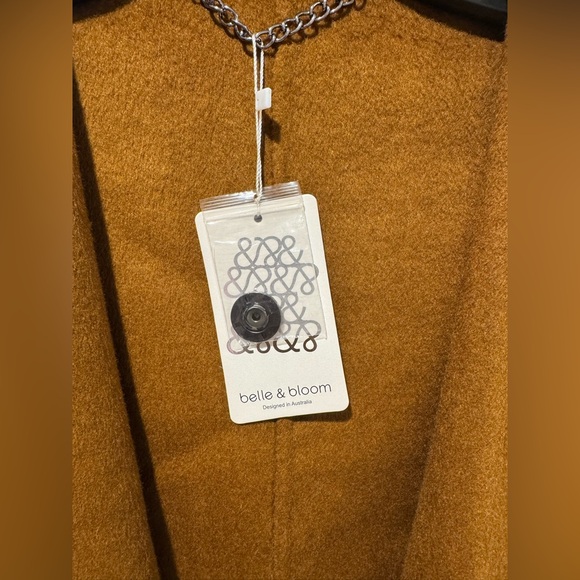 Walk This Way Wool Blend Oversized Coat - dark camel size S NWT Belle & Bloom - Picture 7 of 13